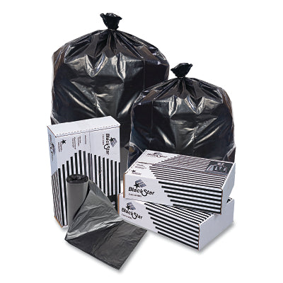 Bolsa para latas Black Star, 40 a 45 galones, 0,95 milésimas de pulgada, 40 pulgadas de ancho x 46 pulgadas de alto, color negro