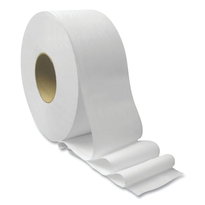 Papel higiénico Jumbo Roll, 3,15 pulgadas de ancho x 1000 pies, núcleo de 3,3 pulgadas de diámetro, 2 capas, 12 RL/CA