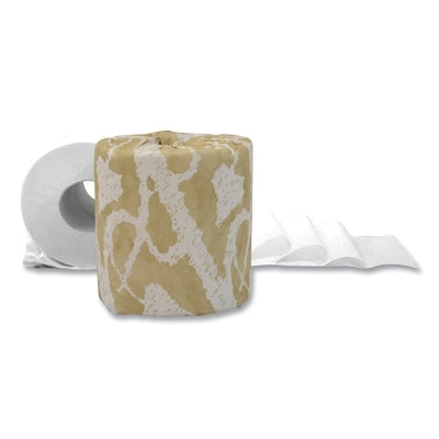 Standard toilet paper, 4.1 inches wide x 3.2 inches long per sheet, 2-ply, 500 sheets/roll, 96 rolls/pack