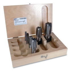 PTT Bright Tapered Pipe Tap Set, 6 Pieces
