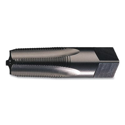 Macho de roscar cónico para tubería, brillante, de fondo semibrillante, 7 FL, tamaño de herramienta de 1 1/2 in, NPT