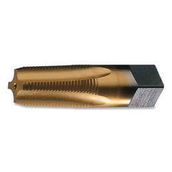 TiN Semi-Basic Pipe Taper Tap, 7FL, 2" Tool Size, NPT