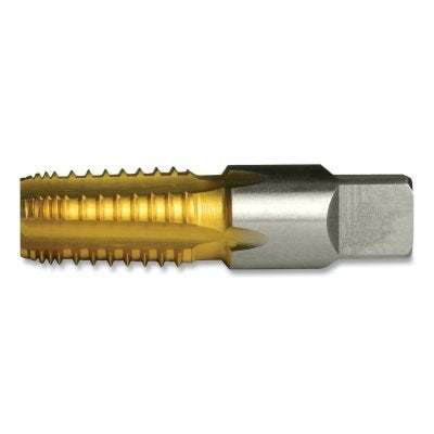 Macho de roscar cónico de tubo de TiN con semi-fondo, 5FL, tamaño de herramienta de 3/4", NPTF