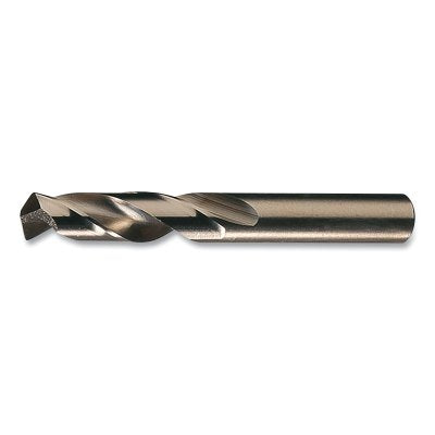 Broca de cobalto para máquina de tornillos de alta resistencia de 135°, diámetro de corte de 23/64 in, ángulo de punta de 135°, longitud total de 3,0625 in, acabado TiAlN