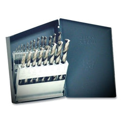 General Purpose Drill Bit Set, Bright, 150D, Jobber Length, 26 Pieces, Drill Bit Sizes AZ