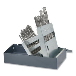 HT18 18-Piece Hand Tap and Tap Set for Drill and Plug, Bright Finish