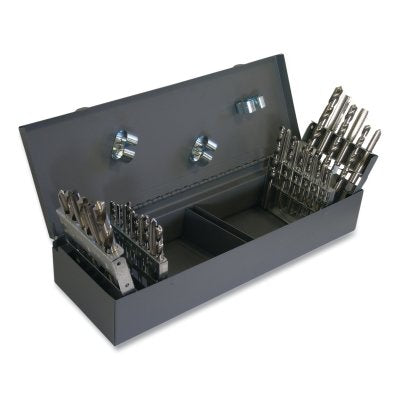 HT36 36-Piece Hand Tap and Tap Set for Drill and Plug, Bright Finish