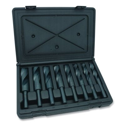 Deming Silver 1/2 in. Reduced Shank Spiral Point Drill Bit Set, 190 F, 16 Pieces, Drill Bit Sizes 17/32 in. to 1 in.