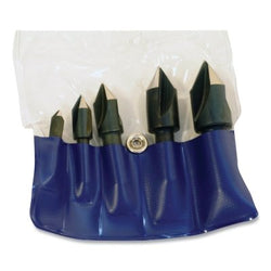 Vapor Oxide 213 Three Flute Countersink Set, 5 Pieces, Drill Bit Sizes 1/4" to 3/4" x 1/8"