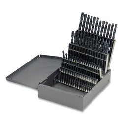Screw Machine Drill Bit Set, 60 Pieces, No. 1 to No. 60, Steam Oxide Finish