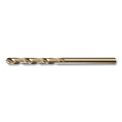 Broca de extensión de cobalto para trabajo pesado Aircraft NAS 907 Tipo J, paja, diámetro de corte de alambre n.° 19, dividida, longitud total de 12 pulgadas