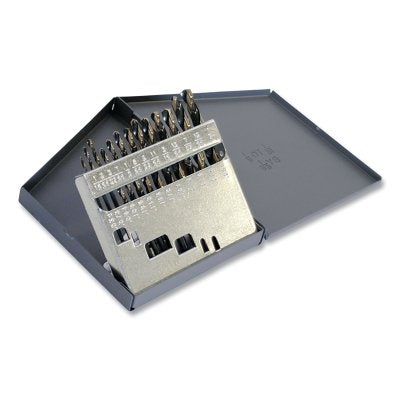 Heavy Duty Mechanical Drill Bit Set 1875R, Black and Gold, 29 Pieces, Drill Bit Sizes 1/16 to 1/2 in.