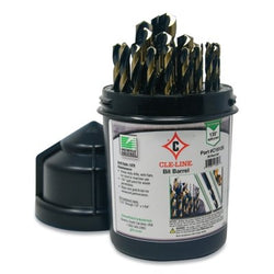 Bit Barrel™ 1878 Heavy Duty Drill Bit Set, Black and Gold, Flat Length Jobber, 29 Pieces, 1/6 in. to 1/2 in. x 1/64 in.