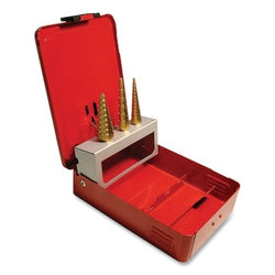 1874TN Series Step Drill Bit Set, 3 Pieces, TiN Finish, 118° Point Angle