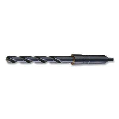 Broca cónica de uso general serie 1682, diámetro de corte de 39,00 mm, ángulo de punta de 118°, longitud total de 349 mm, óxido negro