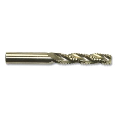 Extra Coarse Pitch End Mill, RG9 Series, 1 in x 3 in x 5.5 in Overall Length, 3 Flutes, Straight with Weldon Flats, Gloss Finish