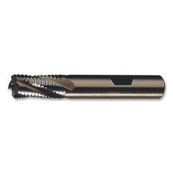 Fresa de desbaste para perfil de metal en polvo, estilo PMRC, fresado de 1-1/4 pulg. de diámetro, longitud de corte de 3 pulg., brillante