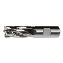 Fresa de desbaste de perfil fino de metal en polvo, estilo PMRF-C, fresado de 3/4 pulg. de diámetro, longitud de corte de 1,625 pulg., brillante