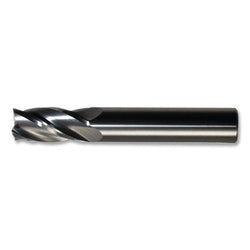 Fresa de extremo único de carburo CEM-SE4 para uso general, 4 flautas, CR 0,060, fresado de 5/8 pulg. de diámetro, longitud de corte de 1,25 pulg., TiAlN