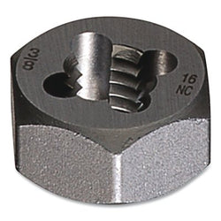 Matriz de reroscado hexagonal serie 0492, 1-12 UNF, HSS, 1.8125 pulg.