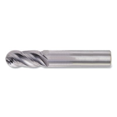 CEM-V-4B General Purpose Single-Ended Carbide Ball End Mill, 1 in. Diameter, 1 in. Shank Size, 2-1/4 in. Cutting Length, 5 in. Length