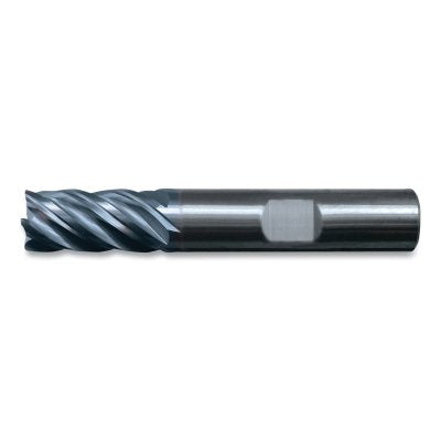 Fresa de carburo CEM-V2-5R-TA, 3/4 x 3/4 x 1 x 3, CR 0,030, 5 flautas, acabado AP/MAX, caras Weldon