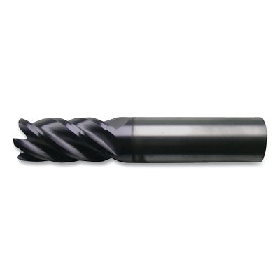 Fresa de carburo CEM-V2-5R, 3/4 x 3/4 x 1-1/2 x 4, 5 flautas, VI0.090 CR, acabado brillante