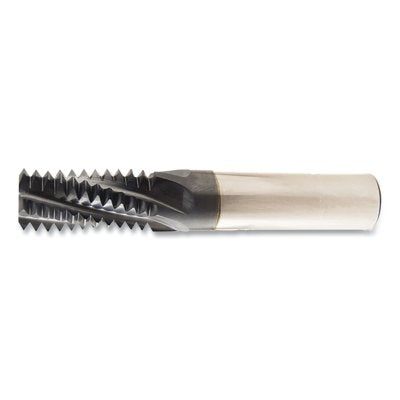 British CTMBPP and CTMBPPC Taper Thread Tube End Mill, 0.2400 in. Diameter, 0.572 in. Cutting Length, 3 fl., TiAIN Finish