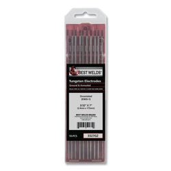 Zirconium ground tungsten electrode, 3/32 in. diameter x 7 in. long, 10-pack