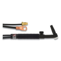 Antorcha TIG de 18 V, refrigerada por agua, 350 A, cabezal rígido con válvula, cable de 7,6 m, vinilo
