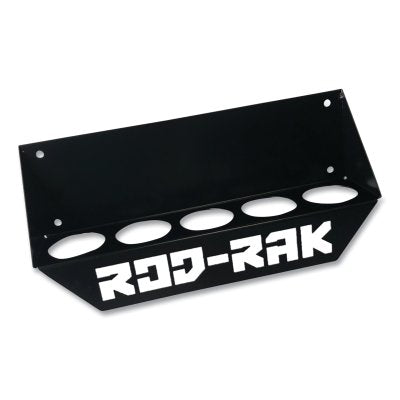 Estante de almacenamiento para botes Rod-RAK, con capacidad para 5 tubos de 14 pulgadas, 20,5 pulgadas de largo, acero, negro