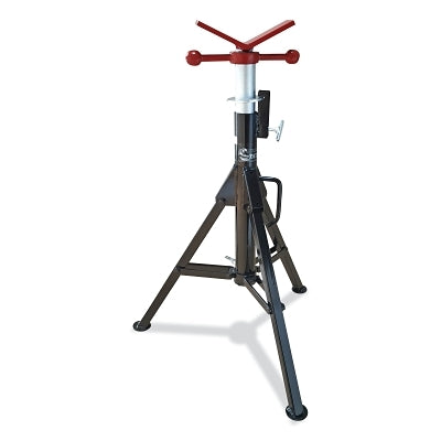 Soporte para tuberías estilo Hi-Jack, cabezal en V, capacidad de 2500 lb, tuberías de 1/2 pulg. a 18 pulg., altura de 28 pulg. a 49 pulg.