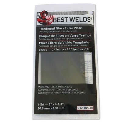 Placa de filtro de vidrio, tono 8, 4-1/2 pulgadas x 5-1/4 pulgadas, verde