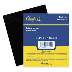 Shaded filter lens, shade 10, 5-1/4 in. x 4-1/2 in., polycarbonate