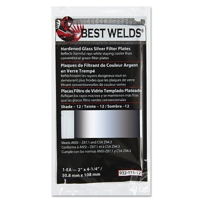 Placa de filtro de espejo de vidrio plateado, plata/14, 4,5 x 5,25 pulgadas, vidrio