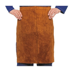 Premium quality cowhide leather waist apron with side opening, 61 x 61 cm, lava brown