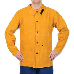 Chaqueta de cuero marrón dorado, piel de vacuno servida, talla pequeña