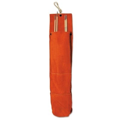 Bolsa para 75 cañas, capacidad de 5 lb, piel de vaca dividida lateralmente, marrón