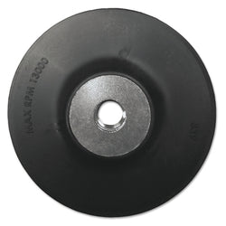Almohadilla de respaldo de uso general, 5 pulgadas de diámetro, eje de 5/8 pulgadas - 11, mediana, 12000 RPM