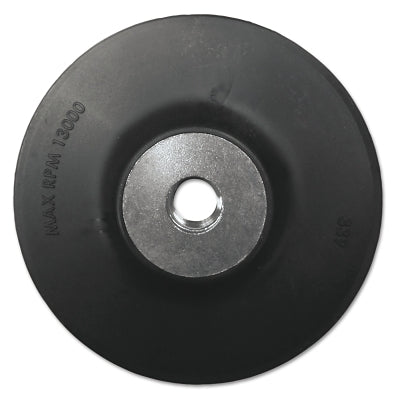 Almohadilla de respaldo de uso general, 5 pulgadas de diámetro, eje de 5/8 pulgadas - 11, mediana, 12000 RPM