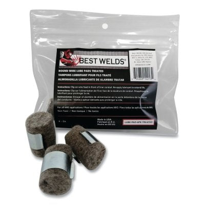 Almohadilla lubricante, tratada, plateada, clip incluido, paquete de 6