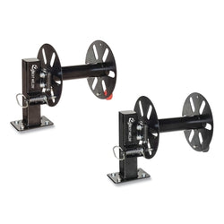 Carrete de cable, juego de 2, con base fija, 12 pulgadas