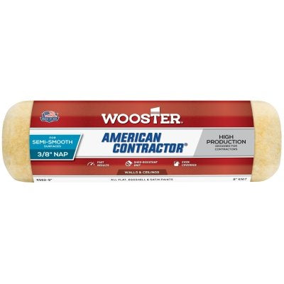 Cubiertas de rodillo American Contractor®, a granel, 9 pulgadas, longitud de pelo de 3/8 pulgadas