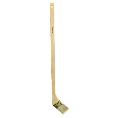 Hockey stick brushes, 3 inches wide, nylon/polyester, wooden handle