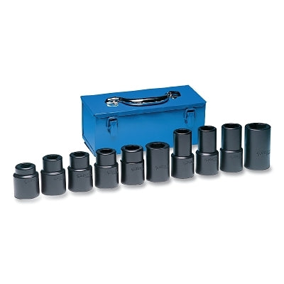 Juego de ruedas para camión con transmisión estriada n.° 5, 10 piezas, fraccionarias y métricas, con estuche metálico