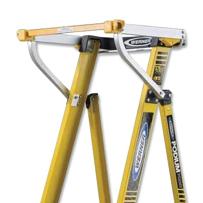 AC60 Series Podium Door, Step Ladder Accessory, 71 cm Long, Aluminum, Yellow