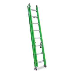 Aero Box Rail Three-Step Extension Ladder, Type IAA, 20 ft. Long, 18.5 in. Wide, 375 lb. Load Capacity, V-Step, with Leveler, Fiberglass