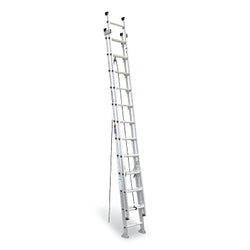 Aluminum extension ladder with D-shaped rungs, D1232-2, type II, 32 feet long, 17.375 inches wide, 225 lb load capacity