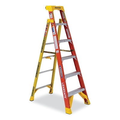 Escalera inclinada, LDP7306, tipo IAA, 1,8 m de largo, 61 cm de ancho, capacidad de carga de 170 kg, doble propósito, fibra de vidrio