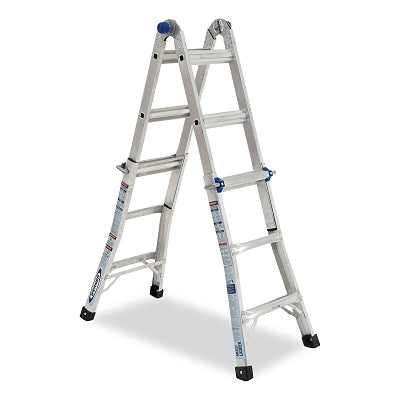 Aluminum multi-position ladder, type IAA, 5.2 m long, 5.5 m reach, 175 kg load capacity
